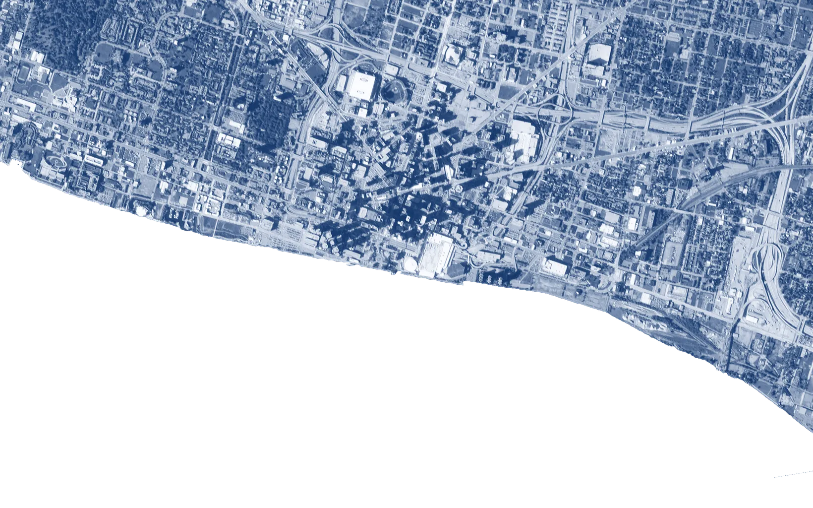 Satellite image of city